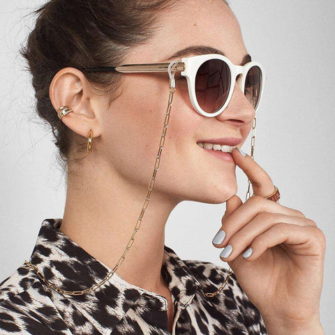 Fashion Womens Gold Eyeglass Chains Sunglasses Spectacles Reading Vintage Chain Holder Cord Lanyard Necklace Eyewear Accessories
