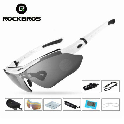 Hot! RockBros Polarized Cycling Glasses Cycling Sunglasses Outdoor Sport Road Bike MTB Men's Glasses TR90 Goggles Eyewear 5 Lens