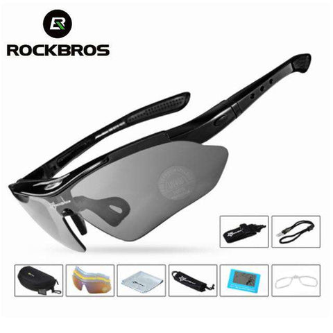 Hot! RockBros Polarized Cycling Glasses Cycling Sunglasses Outdoor Sport Road Bike MTB Men's Glasses TR90 Goggles Eyewear 5 Lens