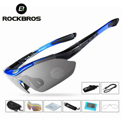 Hot! RockBros Polarized Cycling Glasses Cycling Sunglasses Outdoor Sport Road Bike MTB Men's Glasses TR90 Goggles Eyewear 5 Lens