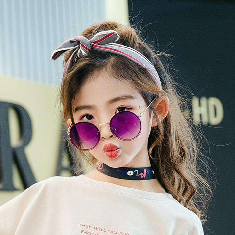 New Arrival 2019  Children Personality Round Lens Frameless Sun Glasses UV400 for Boys Girls Kids Sunglasses Glasses Oculos