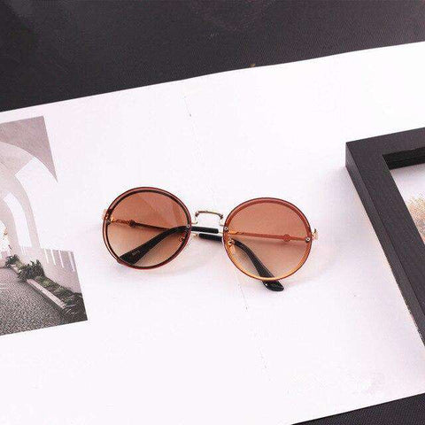 New Arrival 2019  Children Personality Round Lens Frameless Sun Glasses UV400 for Boys Girls Kids Sunglasses Glasses Oculos
