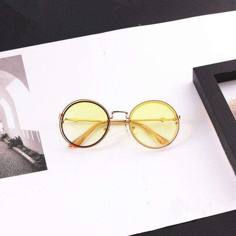New Arrival 2019  Children Personality Round Lens Frameless Sun Glasses UV400 for Boys Girls Kids Sunglasses Glasses Oculos