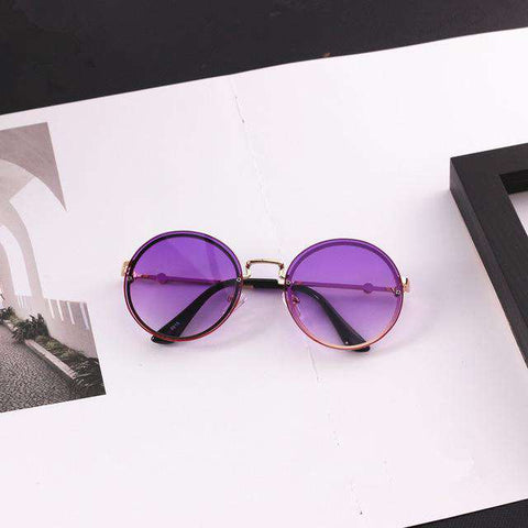 New Arrival 2019  Children Personality Round Lens Frameless Sun Glasses UV400 for Boys Girls Kids Sunglasses Glasses Oculos