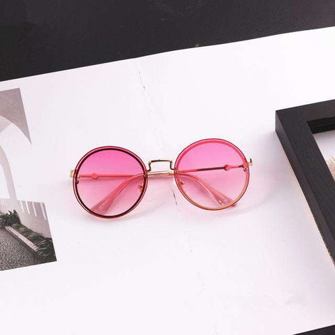 New Arrival 2019  Children Personality Round Lens Frameless Sun Glasses UV400 for Boys Girls Kids Sunglasses Glasses Oculos