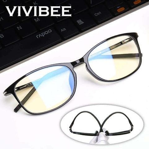VIVIBEE Anti Blue Light Glasses Men Bluelight Radiation Women  TR90 Computer Protection Gaming Glasses Blue Blocking UV Eyewear
