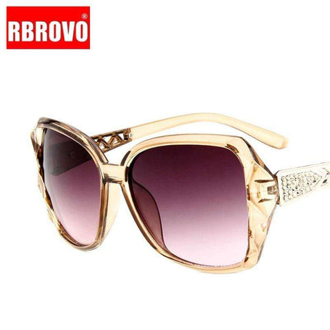 RBROVO 2018 Large Frame Sunglasses Women Brand Designer Vintage Gradient Shopping Glasses UV400 Travel Oculos De Sol Feminino