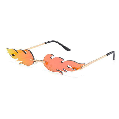 Brand Designer Women Cat Eye Sunglasses Retro Metal Frame Flame Style Women Sun Glasses Shades UV400 Sunglass Oculos De Sol