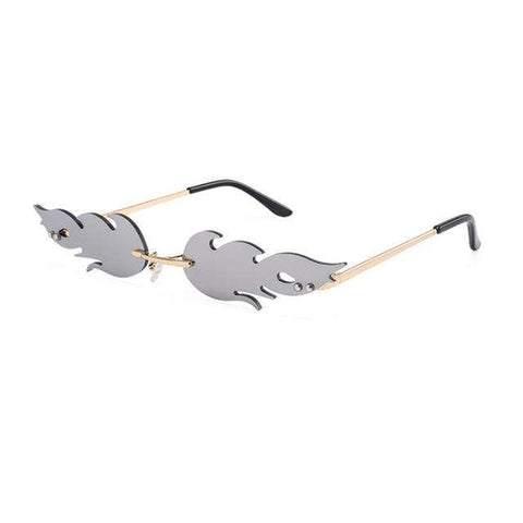 Brand Designer Women Cat Eye Sunglasses Retro Metal Frame Flame Style Women Sun Glasses Shades UV400 Sunglass Oculos De Sol