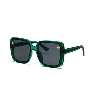 2019 Fashion Square Frame Bee Sunglasses Men Women Luxury Brand Designer Vintage Sun Glasses Vintage Shades Oculos ALIKIAI