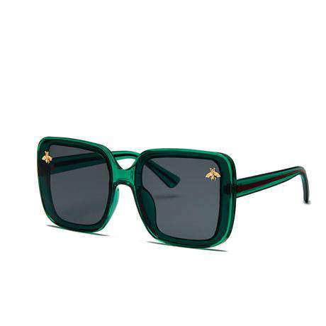 2019 Fashion Square Frame Bee Sunglasses Men Women Luxury Brand Designer Vintage Sun Glasses Vintage Shades Oculos ALIKIAI