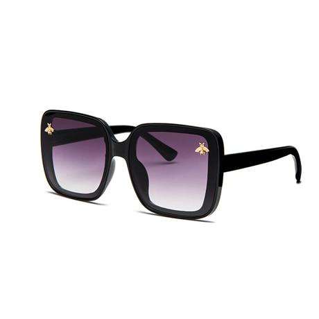 2019 Fashion Square Frame Bee Sunglasses Men Women Luxury Brand Designer Vintage Sun Glasses Vintage Shades Oculos ALIKIAI