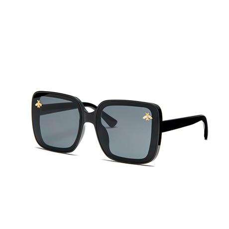 2019 Fashion Square Frame Bee Sunglasses Men Women Luxury Brand Designer Vintage Sun Glasses Vintage Shades Oculos ALIKIAI