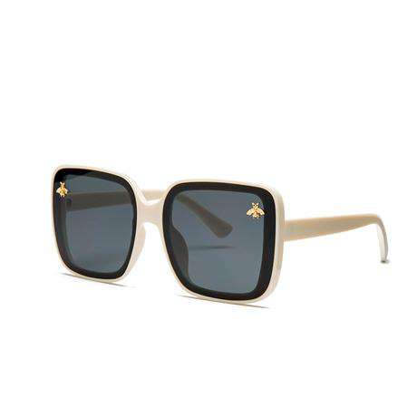 2019 Fashion Square Frame Bee Sunglasses Men Women Luxury Brand Designer Vintage Sun Glasses Vintage Shades Oculos ALIKIAI