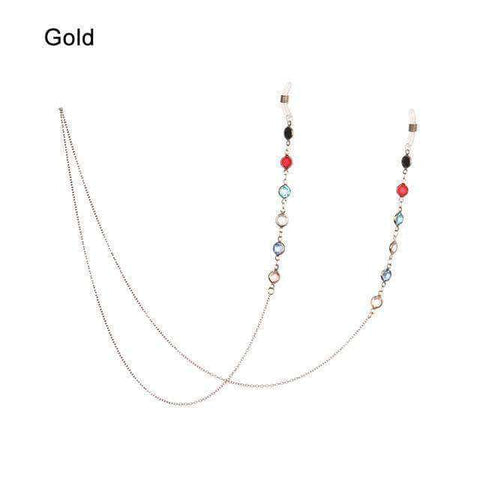 1PC 2019 Summer NEW Fashion Chic Womens Gold Silver Sunglasses Chains Reading Beaded Glasses Chain Eyewear Cord Lanyard Necklace