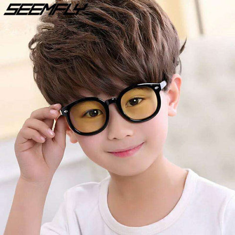 Seemfly Blue Light Kids Glasses Optical Frame 2019 Children Boy Girl Computer Transparent Blocking Anti Reflective Eyeglasses UV