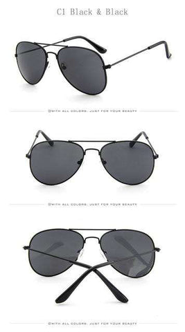 Retro Children Aviation Sunglasses UV400 Gold Frame Glasses Child Kids UV400 Pilot Sun glasses Outdoor Eyewear Girls Boys