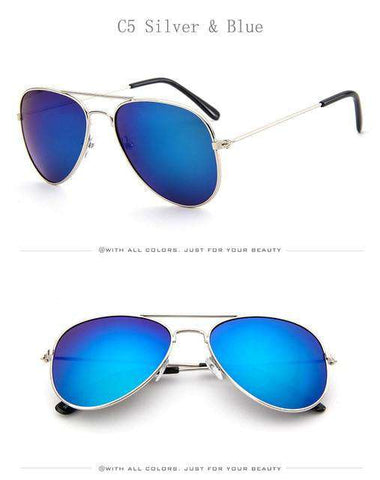 Retro Children Aviation Sunglasses UV400 Gold Frame Glasses Child Kids UV400 Pilot Sun glasses Outdoor Eyewear Girls Boys
