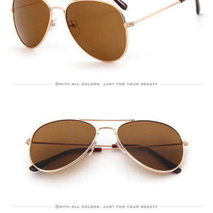Retro Children Aviation Sunglasses UV400 Gold Frame Glasses Child Kids UV400 Pilot Sun glasses Outdoor Eyewear Girls Boys