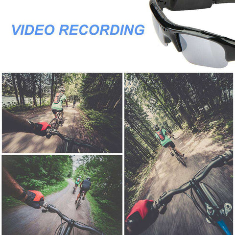ET Wearable Sports Camcorder Rechargeable Sunglasses Camera Cycling Running Sunglasses Video Recorder for Outdoor Activities