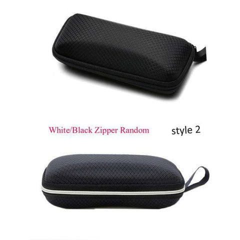 Protable Sunglasses Protector Travel Pack Pouch Glasses Case 1Pcs Black Zipper Box Hard Eyewear Accessories
