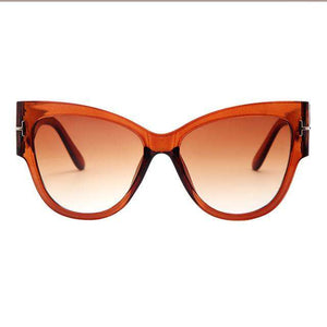 2019 New Fashion Brand Designer Tom Cat Eye Sunglasses Women Oversized Frame Vintage Sun Glasses oculos de sol UV400