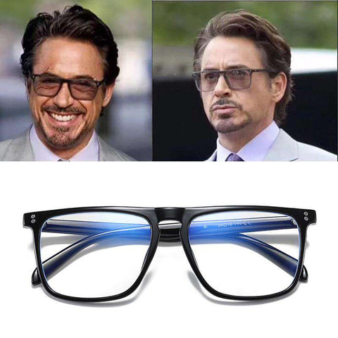 Anti Blue Light Glasses Blocking Filter Reduces Tony Stark Eyewear Strain Clear Gaming  Computer Glasses Men Improve Comfort