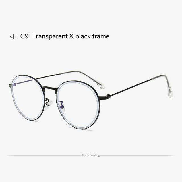 Toketorism transparent round glasses anti radiation blue light blocking computer eyeglasses unisex