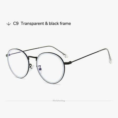 Toketorism transparent round glasses anti radiation blue light blocking computer eyeglasses unisex
