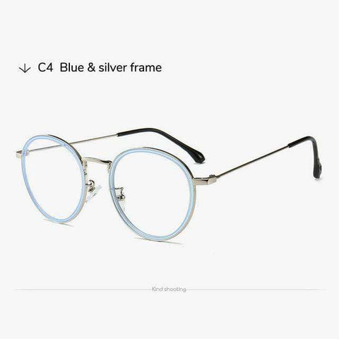 Toketorism transparent round glasses anti radiation blue light blocking computer eyeglasses unisex