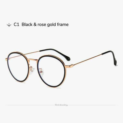 Toketorism transparent round glasses anti radiation blue light blocking computer eyeglasses unisex