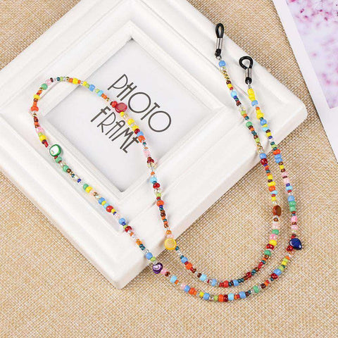 1Pcs Fashion Reading Glasses Chain Retro Beads Eyeglass Sunglasses Spectacle Cord with Tassels Neck Strap String Chain Eye wear