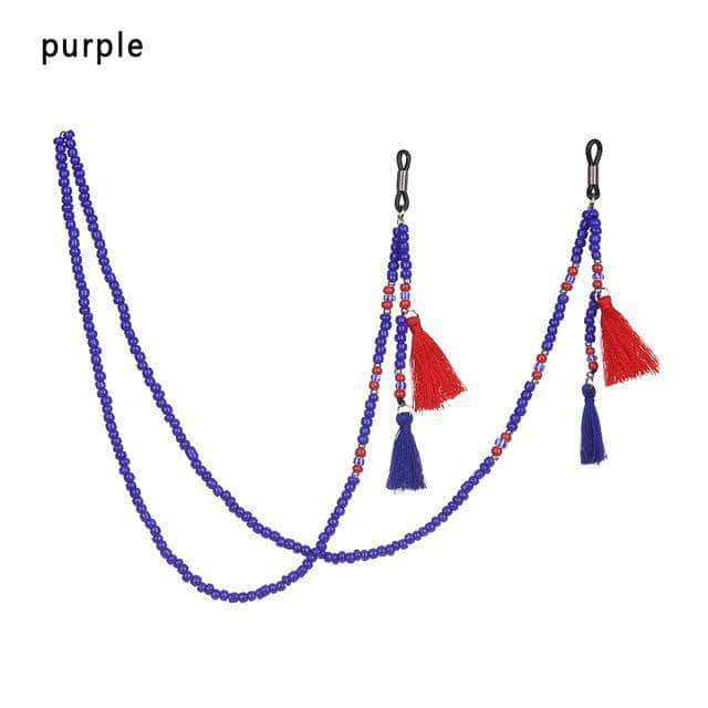1Pcs Fashion Reading Glasses Chain Retro Beads Eyeglass Sunglasses Spectacle Cord with Tassels Neck Strap String Chain Eye wear