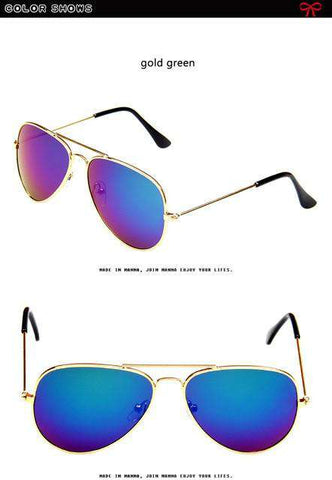 Brand Child Sunglasses Mirror Glasses Metal Pilot Sunglasses For Girl Boy Kids Sunglasses Girls Children Glasses Frame Goggles