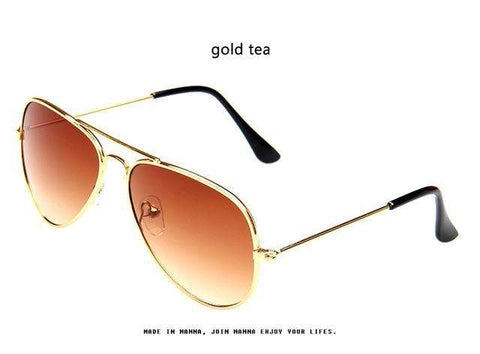 Brand Child Sunglasses Mirror Glasses Metal Pilot Sunglasses For Girl Boy Kids Sunglasses Girls Children Glasses Frame Goggles