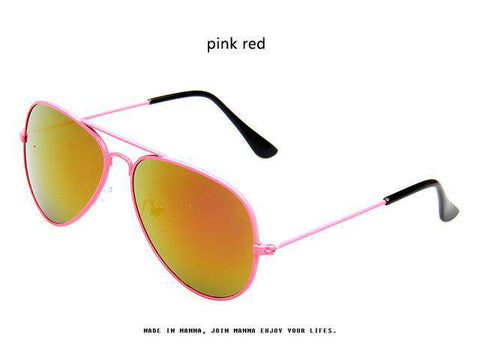 Brand Child Sunglasses Mirror Glasses Metal Pilot Sunglasses For Girl Boy Kids Sunglasses Girls Children Glasses Frame Goggles