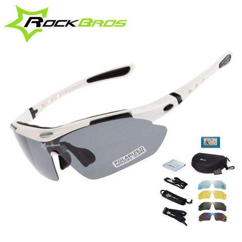Hot! RockBros Polarized Cycling Glasses Cycling Sunglasses Outdoor Sport Road Bike MTB Men's Glasses TR90 Goggles Eyewear 5 Lens