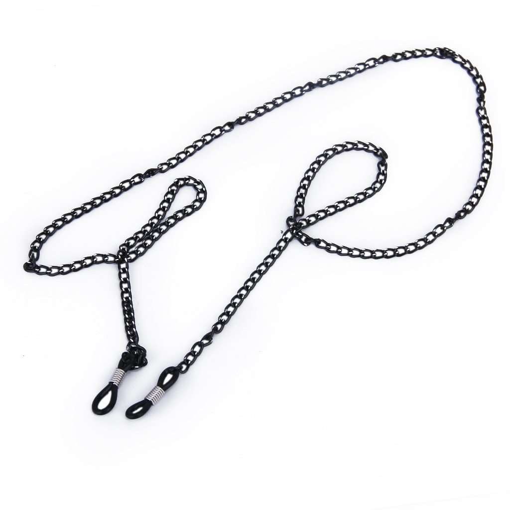 NEW Fashion Black Metal Sunglasses Eyeglass Chain Adjustable Ends Glasses Holder Retainer