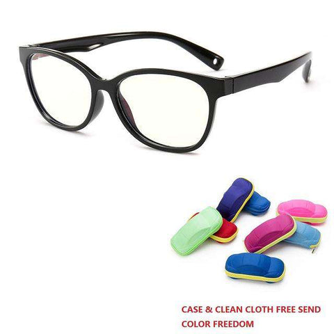 Zerosun Computer Glasses Girls Boys Children Goggles Kids Blocking Blue Light Eyewear Protect Anti Reflection UV400 Case Free