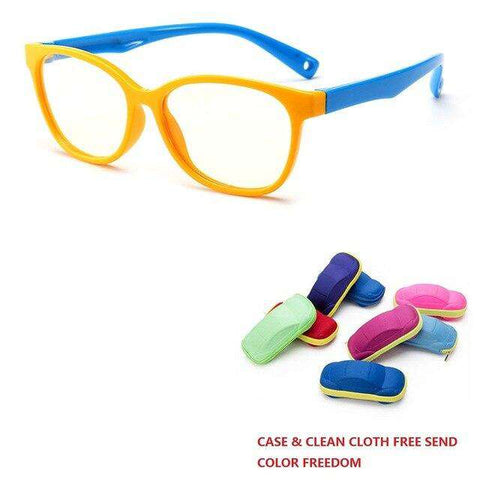 Zerosun Computer Glasses Girls Boys Children Goggles Kids Blocking Blue Light Eyewear Protect Anti Reflection UV400 Case Free