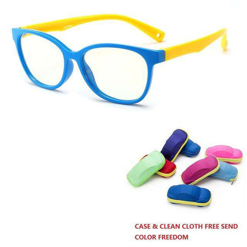 Zerosun Computer Glasses Girls Boys Children Goggles Kids Blocking Blue Light Eyewear Protect Anti Reflection UV400 Case Free