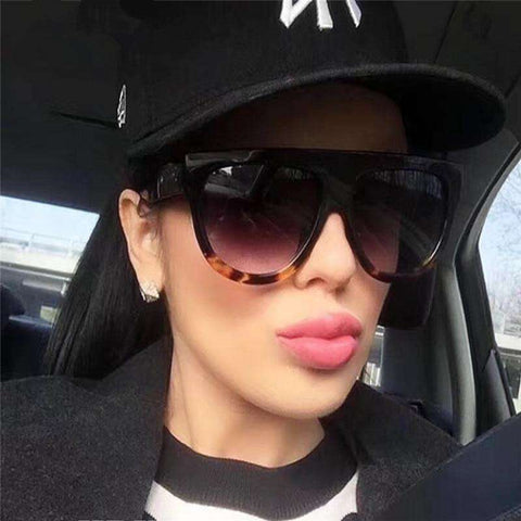 DJXFZLO 2020 Gafas Fashion Women Sunglasses Brand Designer Luxury Vintage Sun glasses Big Full Frame Eyewear Women Glasses