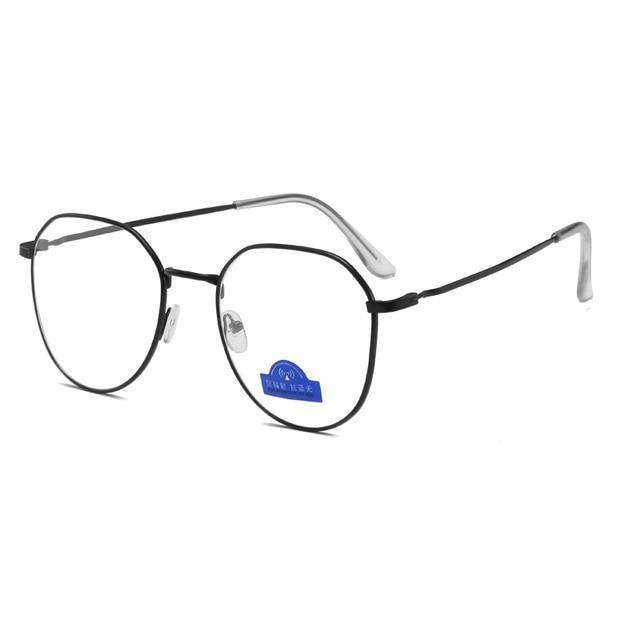 Zilead Polygon Metal Anti Blue Light Blocking Glasses Frame Men&Women Computer Games Goggles Eyeglasses Optical Spectacle Frame