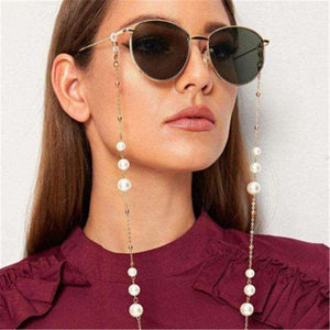 MLING 20 Style Vintage Metal Sunglasses Cords Casual Pearl Beaded Geometric Glasses Chain for Men Women