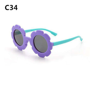 Kilig Vintage Kids Sunglasses Child Sun Glasses Round Flower Gafas Baby Children UV400 Sport Sunglasses Girls Boys Oculos De Sol
