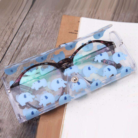 Cute Clear Sunglasses Glasses Case Transparent Glass Spectacle Storage Protection Carry Box Fashion Eyewear Accessoires