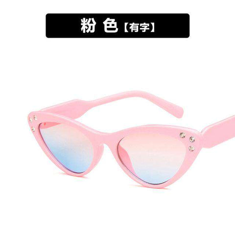 New Sexy Cat Eye Sunglasses Children Brand Designer Mirror Sun Glasses Kids Cateye Lens Shades For Female Eyewea UV400