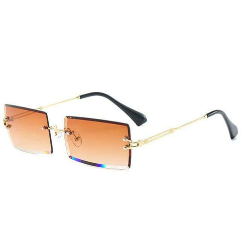 Luxury Brand Rectangle Ladies Sunglasses Women 2019 Rimless Square Polarized Sun Glasses For Ladies Zonnebril Dames Vrouwen Bril
