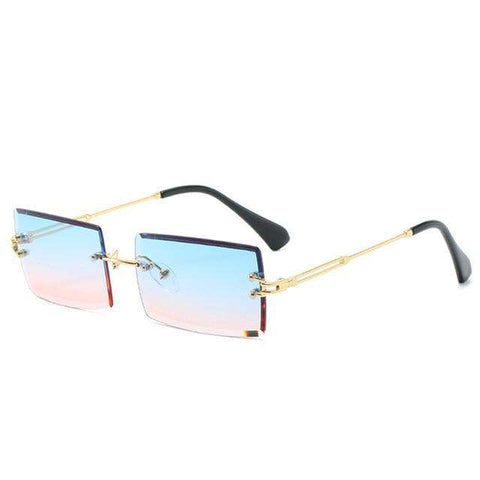 Luxury Brand Rectangle Ladies Sunglasses Women 2019 Rimless Square Polarized Sun Glasses For Ladies Zonnebril Dames Vrouwen Bril