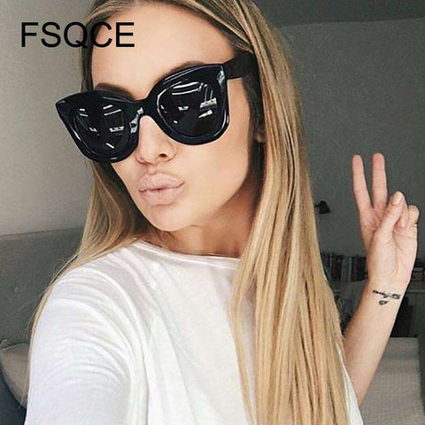 New Fashion Cat Eye Sunglasses Women Brand Designer Vintage Gradient Cat Eye Sun Glasses Shades For Women UV400